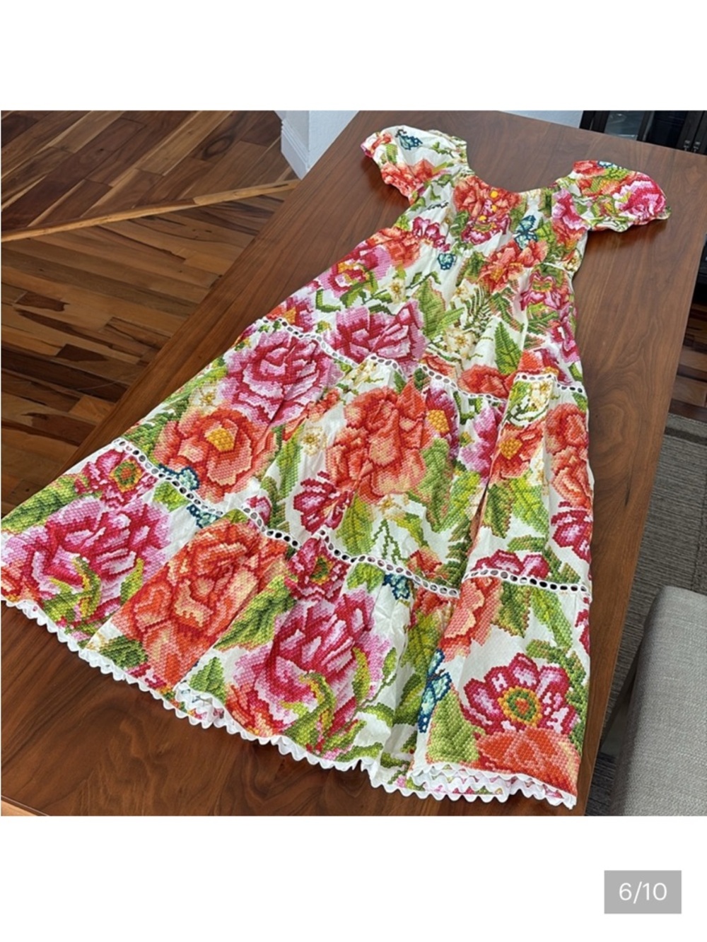 Farm Rio Tiered Maxi Dress medium - Picture 6 of 11